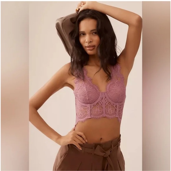 Anthropologie Tops - NWT Anthropologie The Giselle Lace Bustier Mauve  size Extra Small